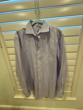 Men's Lavender Check Dress Shirt
